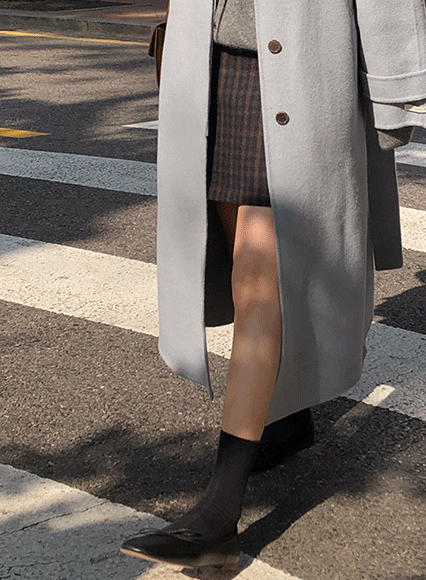 니드 체크 skirt (wool 80%)