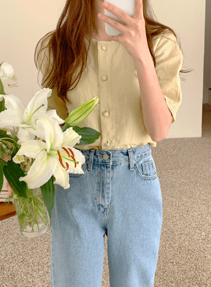 리브닝 blouse (linen 100%)
