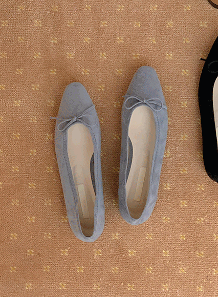포즌 스웨이드 flat shoes (1cm)